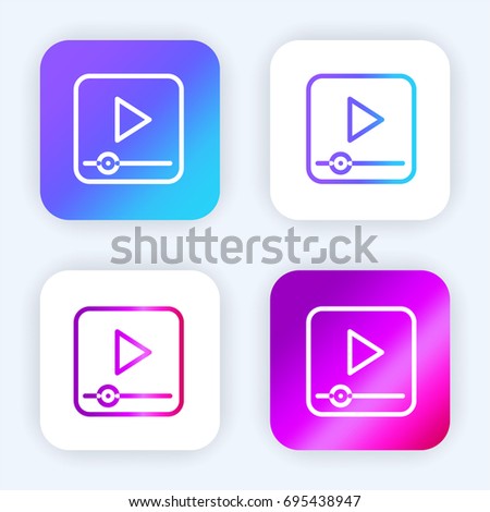 Video player bright purple and blue gradient app icon