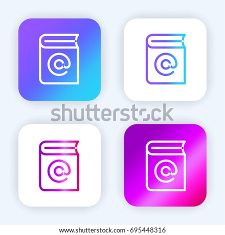 Agenda bright purple and blue gradient app icon