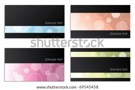 Bubbles and stripes business card design