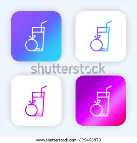 Orange juice bright purple and blue gradient app icon