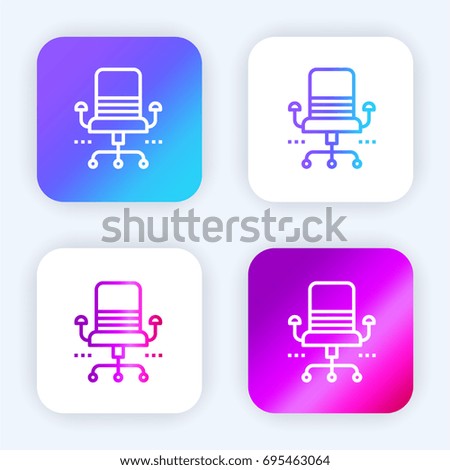 Desk chair bright purple and blue gradient app icon