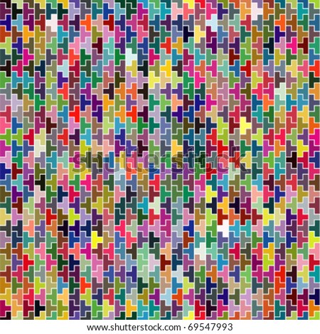 Seamless multicolor puzzle block background