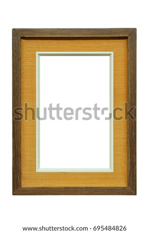 Vintage picture frame on white background, with clipping path