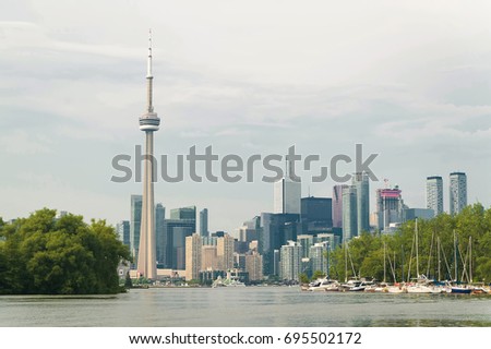 Toronto cityscape from the river