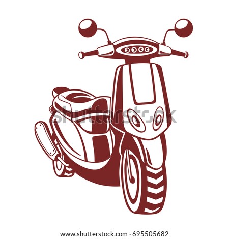 Motorbike. Vector illustration isolated on white.
