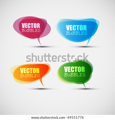 EPS10 Set of Colorful Bubbles for Speech Vector Design