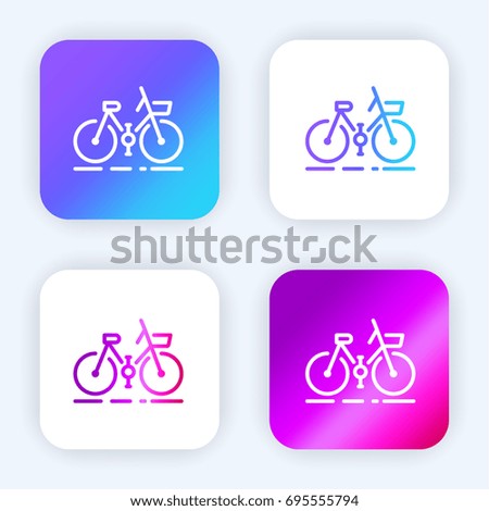 Bicycle bright purple and blue gradient app icon