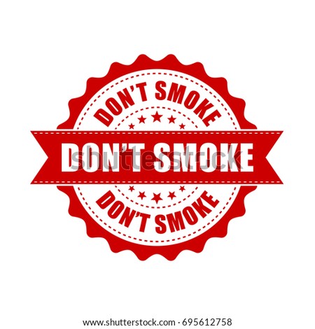 Don't smoke grunge rubber stamp. Vector illustration on white background. Business concept no smoking stamp pictogram.