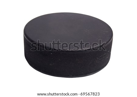 isolated hockey puck