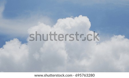 Beautiful summer panoramic view of cloud and blue sky.