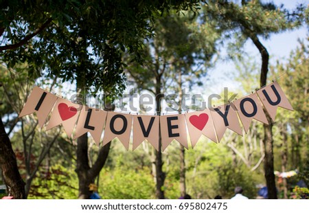 I Love You Sign Hanging