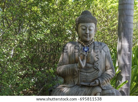 Buddha statue with natural background, buddhism religion