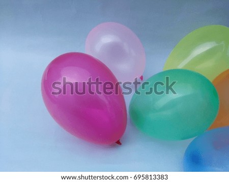 Different colour Balloon in sky blue background