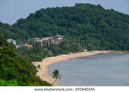 The Beach Curve and Famous Resort in Phuket, Thailand.
