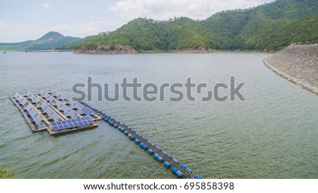 The landscape around the Srinagarind Dam in Thailand