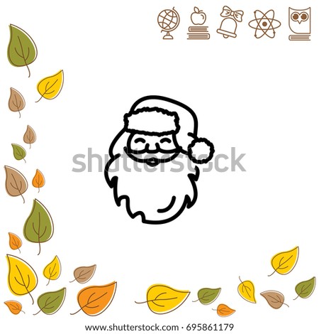 Web line icon. Santa Claus