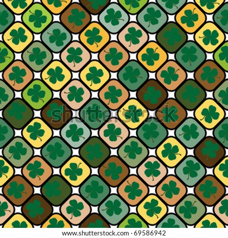 Pattern with clovers for St. Patric's Day