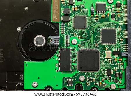 Electronic circuit board, hard disk