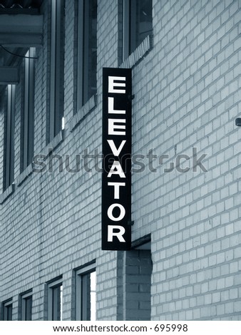 Outdoor elevator sign