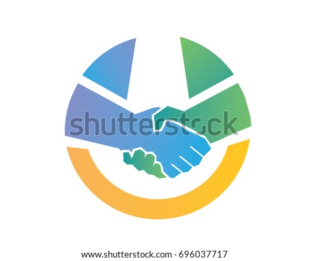 Modern Creative Business Solution Handshake Logo