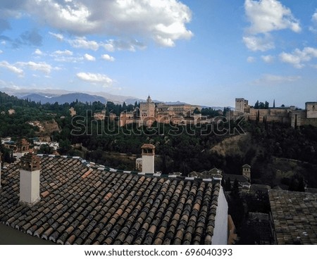 View of Alhambra in Granada 