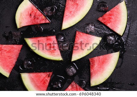 Watermelon and ice