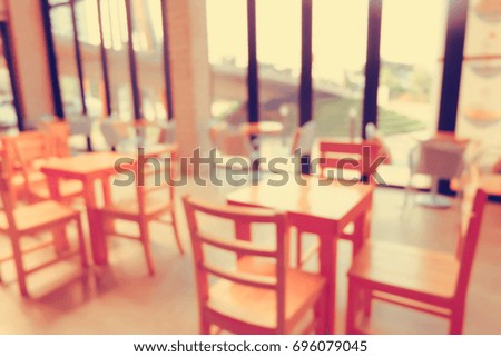Blurred image of cafes