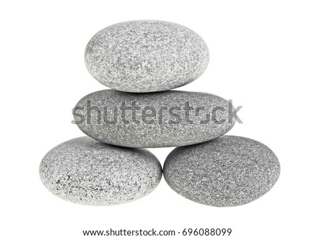 Pyramid of the SPA stones isolated on a white background
