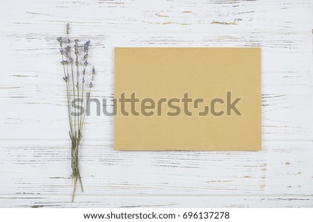 Flowers on vintage wood background with blank