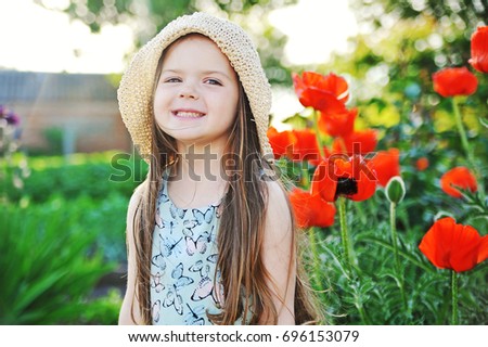 Cute smiling girl outdoor
