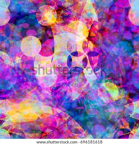 Seamless texture. Abstract vector background for web page, banners, fabric, home decor, wrapping. Colorful pattern from circles and spots