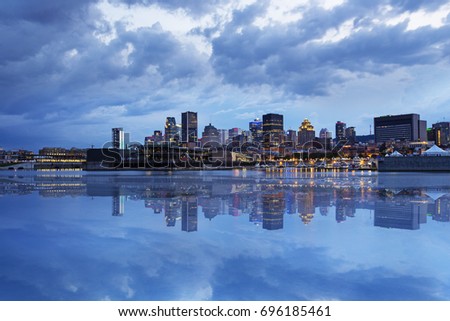 Montreal reflection at dusk