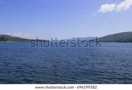 Picture of Lake George taken from the Village of Lake George
