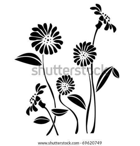 Decorative floral background, clip art
