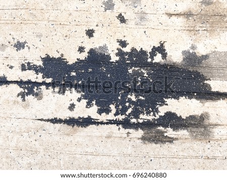 Grunge concrete floor dirty from oil drop and splash