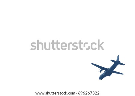 Airplane on white background
