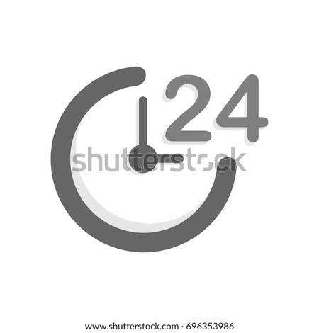 24 Hours logo design template