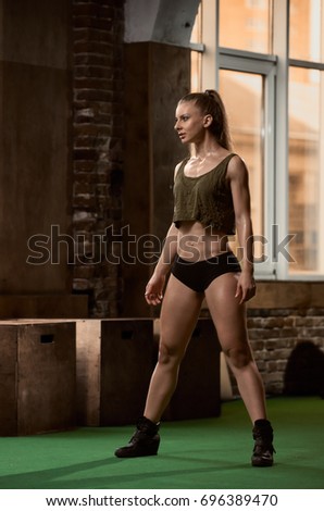 Young female bodybuilder