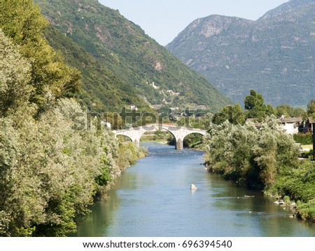 Morbegno, Ponte Di Ganda: The Ganda Bridge on the River Adda, known for its arches.