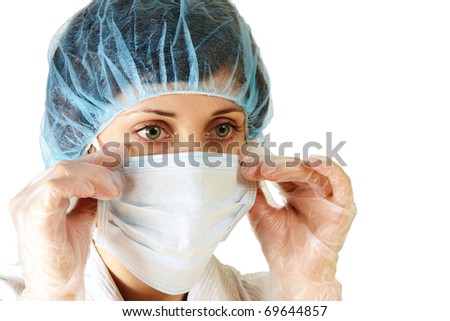 a nurse preparing for operation