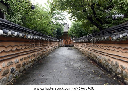 A alleys of Korean traditional house