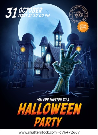 halloween horror party Royalty-Free Stock Photo #696472687