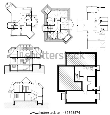 Building background. Plan of the house. eps