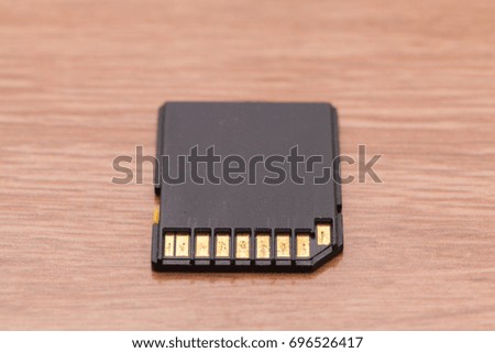 old memory card on the table