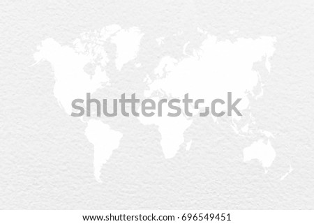 Wall texture background surface natural color , process in white color with world map