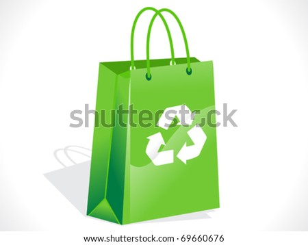 abstract recycle bag vector illustration