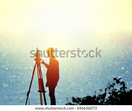 Surveyor silhouette