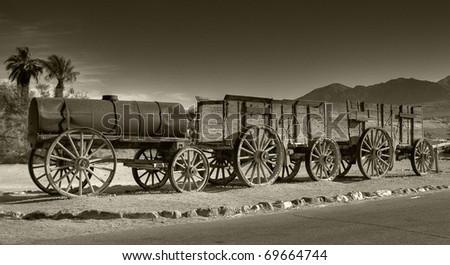 Historic train in death valley