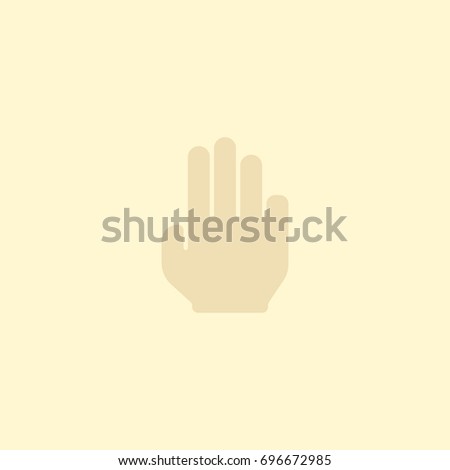 Flat Icon Three Element. Vector Illustration Of Flat Icon Finger Isolated On Clean Background. Can Be Used As Finger, Three And Gesture Symbols.