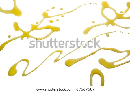 olive oil on white background Royalty-Free Stock Photo #69667687